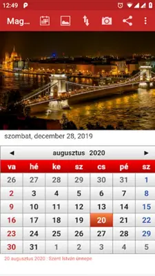 Hungary Calendar android App screenshot 1